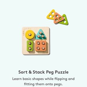 Lovevery Sort & Stack Peg Puzzle | The Enthusiast Play Kit 28–30 Months